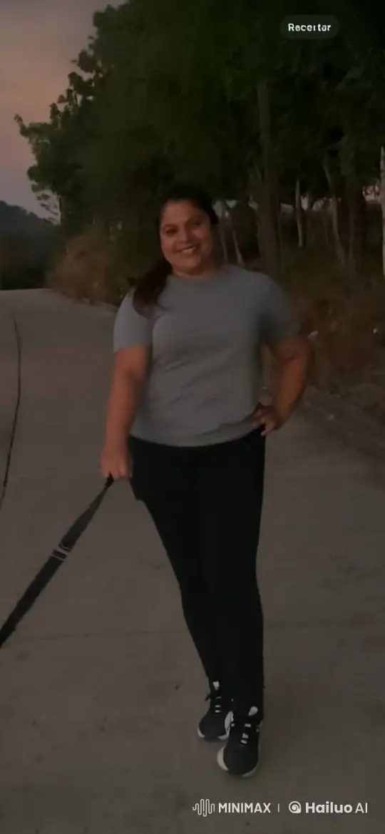 Woman Dances Salsa Gracefully on Pathway at Dusk – AI Generated Video | Hailuo AI