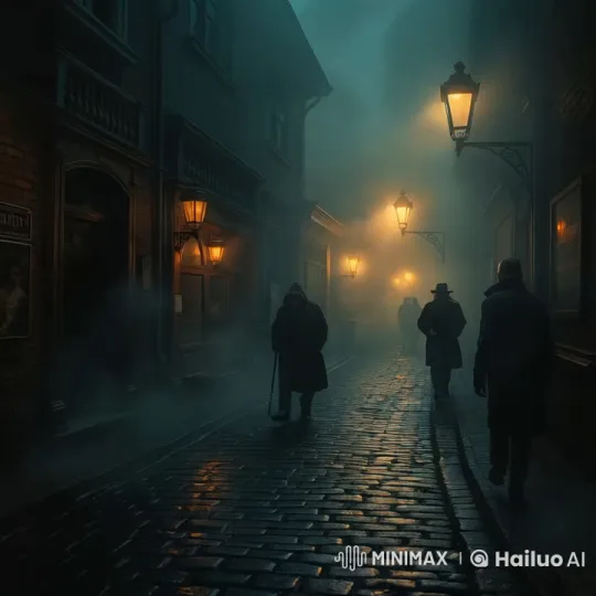 Misty Victorian Street: A Hauntingly Historic Scene – AI Generated Video | Hailuo AI