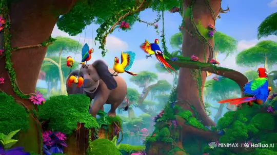 Disney Pixar-Style Jungle Symphony with Animals – AI Generated Video | Hailuo AI