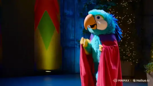 Mascot Costume Unveils Mystery in Cinematic Scene – AI Generated Video | Hailuo AI