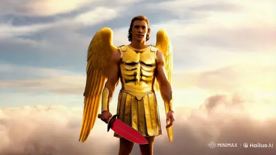 Angel Gabriel Portrayed as a Majestic Messenger in Celestial Realm – AI Generated Video | Hailuo AI