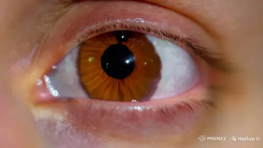 Human Eye Transformed by Bleeding Black Paint – AI Generated Video | Hailuo AI