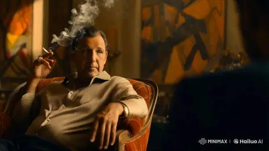 Contemplative Man in Artistic Golden Light – AI Generated Video | Hailuo AI