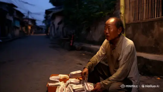 Hungan's Hopeful Lottery Struggle – AI Generated Video | Hailuo AI