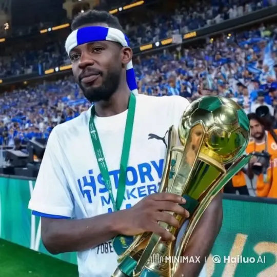 Victorious Man Celebrates with Trophy and Cigarette – AI Generated Video | Hailuo AI