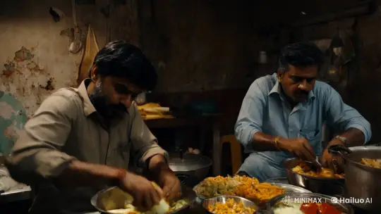 Indian Chefs' Culinary Precision Interrupted by Roaches – AI Generated Video | Hailuo AI