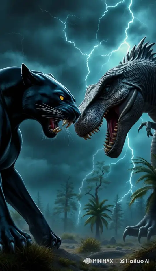 Animals Staring Each Other Down in Anger – AI Generated Video | Hailuo AI