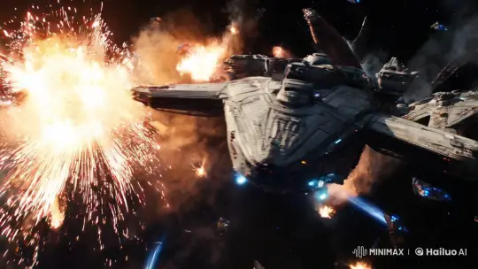 First-Person Space Battlefield in Stunning 8k Detail – AI Generated Video | Hailuo AI