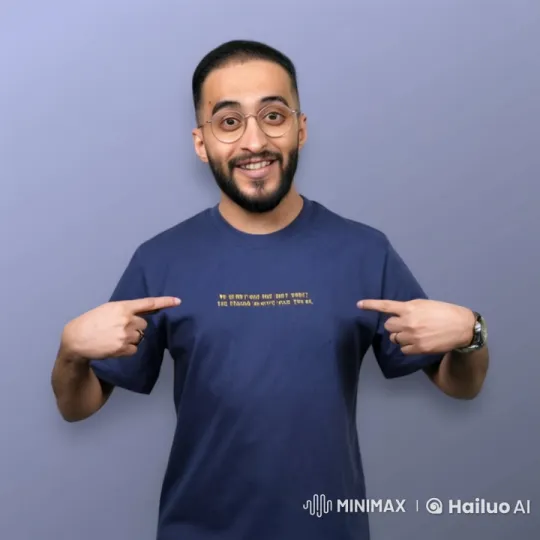 Person Smokes While Displaying Motivational Shirt – AI Generated Video | Hailuo AI