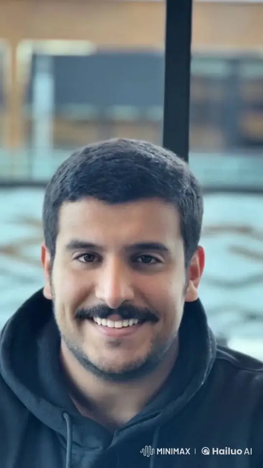 Man Smiles, Smokes Cigarette Calmly – AI Generated Video | Hailuo AI