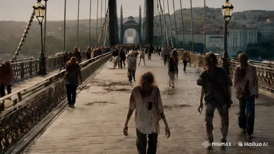 Galata Bridge: Aesthetic Tension Amidst Zombie Horde – AI Generated Video | Hailuo AI