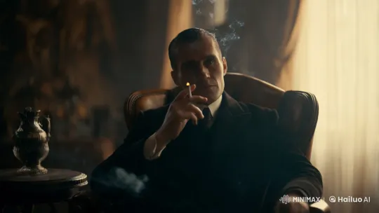 Timeless Sophistication: Enigmatic Man in Artful Room – AI Generated Video | Hailuo AI