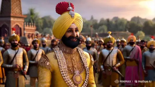 Ranjit Singh Commands Attention in Majestic Cinematic Scene – AI Generated Video | Hailuo AI