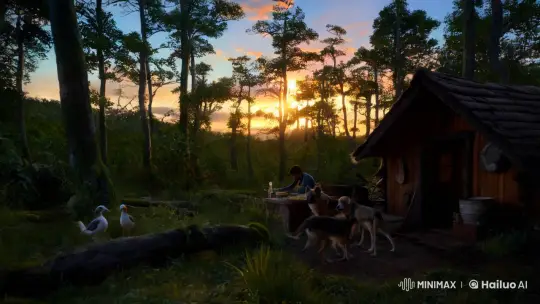 Boy's Enchanted Journey in a Stormy Forest – AI Generated Video | Hailuo AI