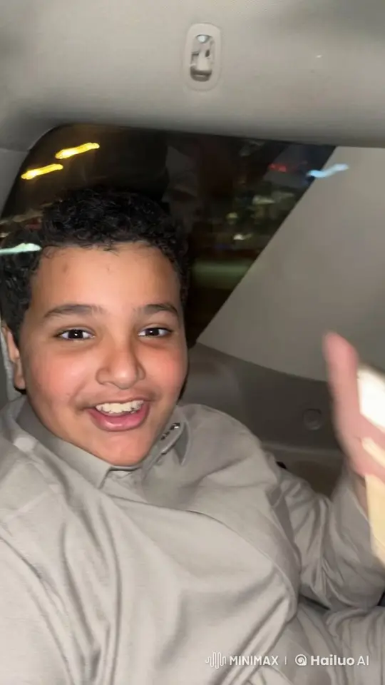 Young Boy Vapes and Smiles in Moving Vehicle – AI Generated Video | Hailuo AI