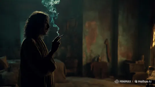 Intimate Mood: Silhouetted Figure with Smoky Grace – AI Generated Video | Hailuo AI