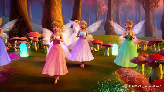 Magical Forest Clearing with Fairies Dancing at Twilight – AI Generated Video | Hailuo AI