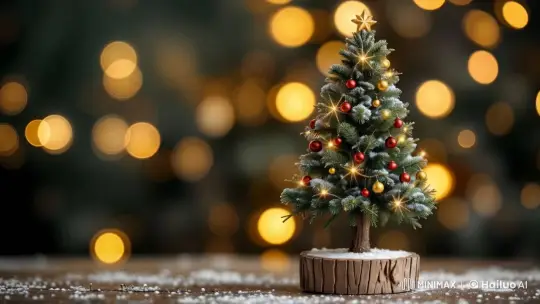 4K Live2D Christmas Tree in Winter Forest Wonderland – AI Generated Video | Hailuo AI
