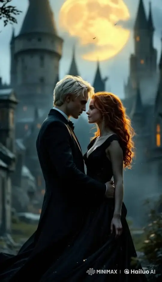 Romantic Couple Embraces Before Enchanted Gothic Castle – AI Generated Video | Hailuo AI