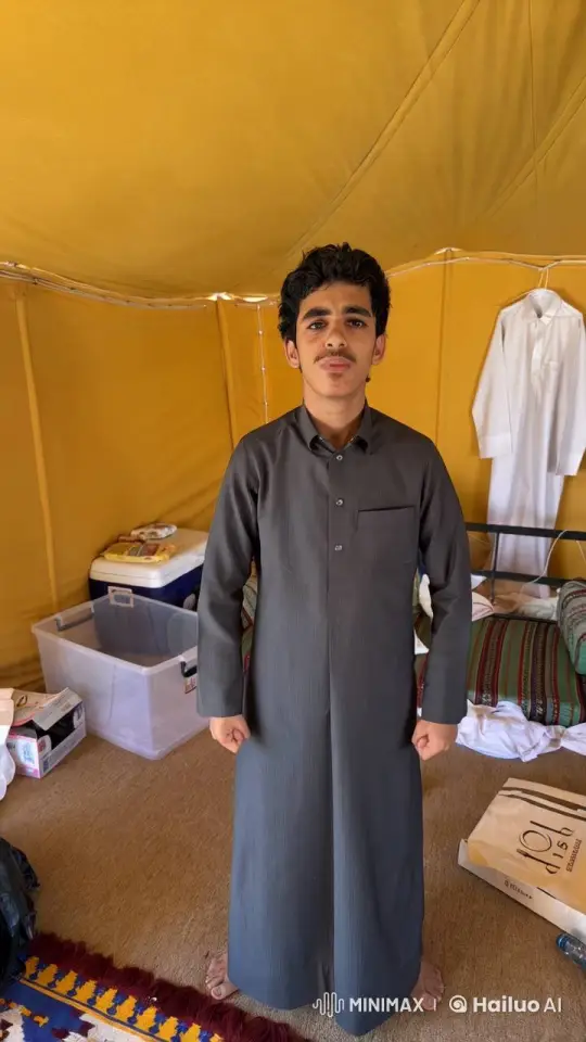 Person Smokes in Brightly Lit Traditional Tent – AI Generated Video | Hailuo AI