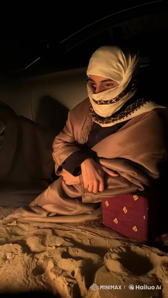 Desert Night: Contemplative Man by Firelight – AI Generated Video | Hailuo AI