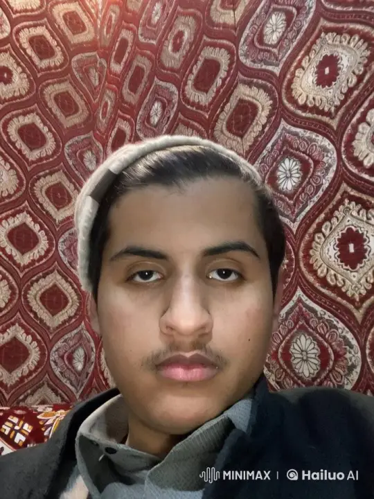 Young Man Smoking Calmly Against Patterned Backdrop – AI Generated Video | Hailuo AI