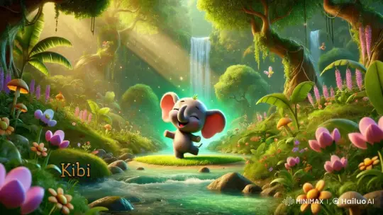 Joyful Elephant Kibi Dances in Enchanted Forest – AI Generated Video | Hailuo AI