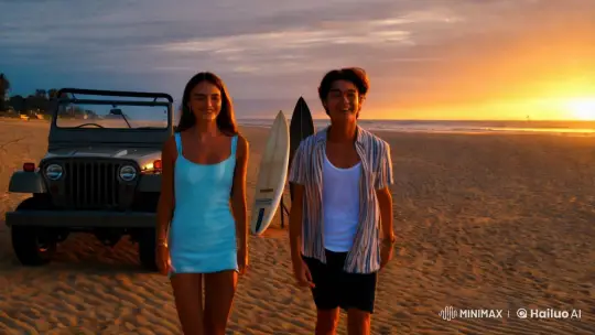 Golden Sands: A Journey of Joy and Freedom – AI Generated Video | Hailuo AI