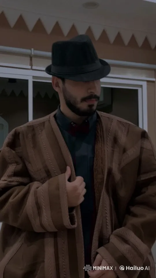 Man in Robe Contemplatively Smokes Indoors – AI Generated Video | Hailuo AI