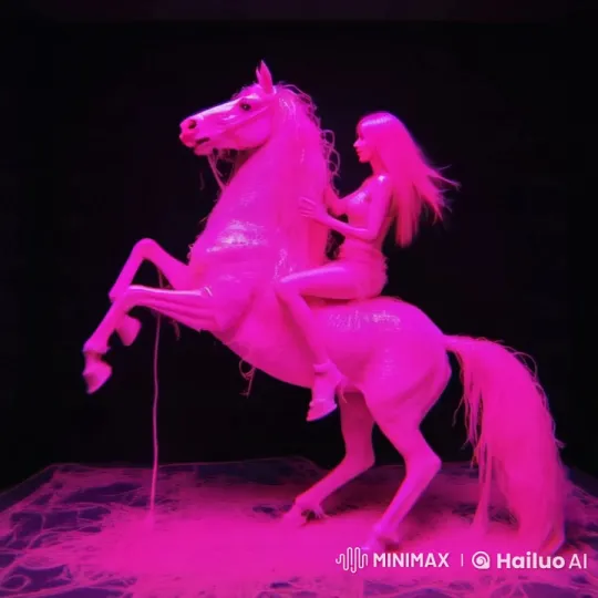 Digital Unicorn: Neon Glitch Artistry – AI Generated Video | Hailuo AI