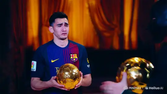 Messi and Ronaldo's Dramatic Awards Scene with Unexpected Dance and Emotions – AI Generated Video | Hailuo AI