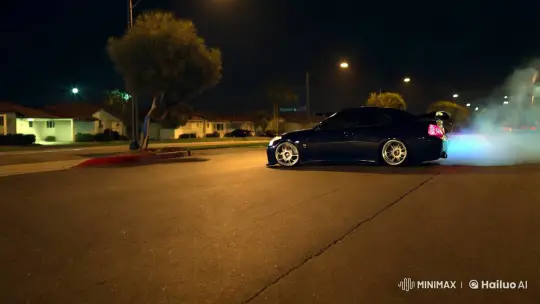 2005 Infiniti G35 JDM-Style Drifts in Nighttime LA – AI Generated Video | Hailuo AI