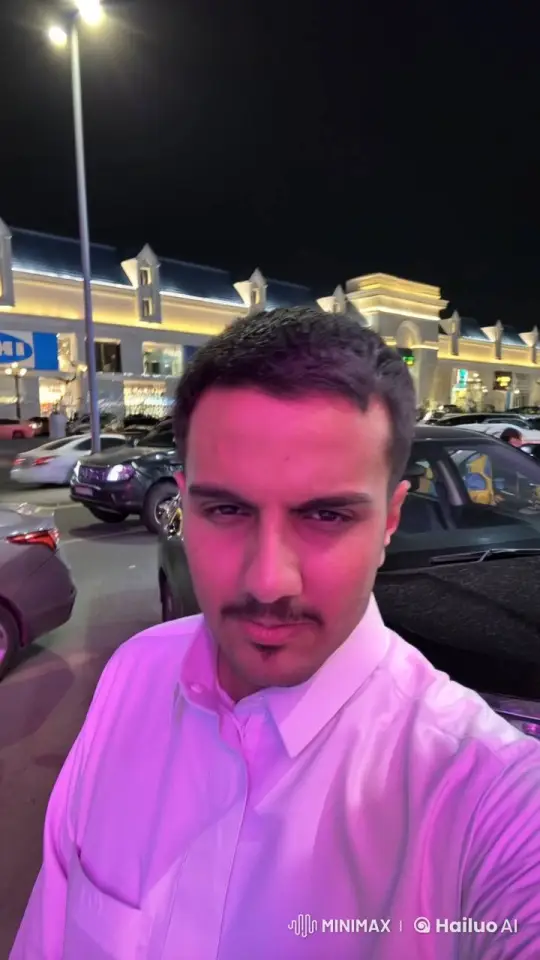 Nighttime Smoking Scene in Bustling Parking Lot – AI Generated Video | Hailuo AI
