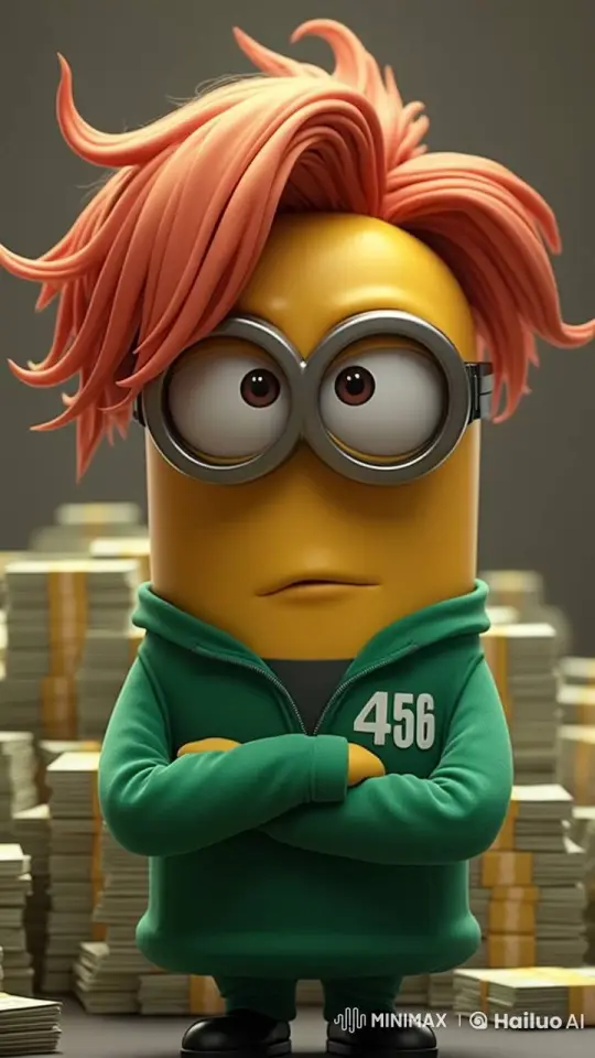 Animated Character Burns Money with Intense Gaze – AI Generated Video | Hailuo AI