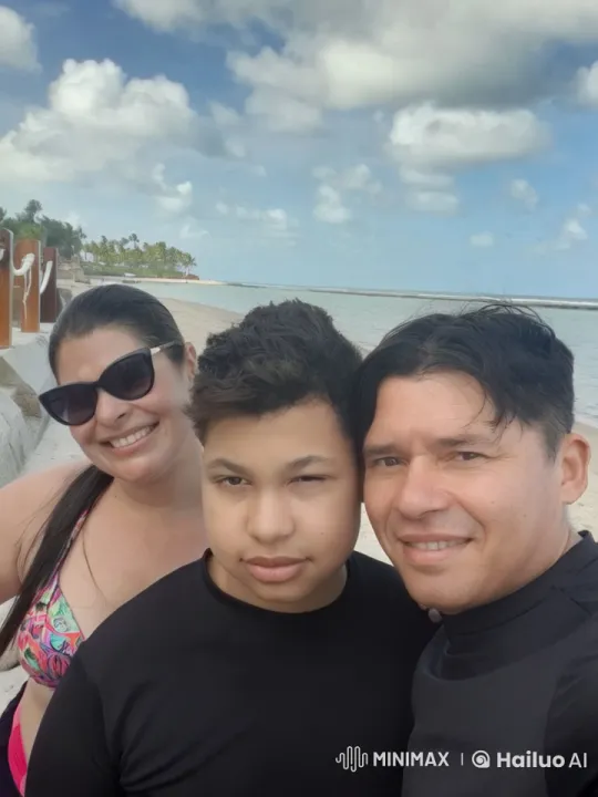 Family Enjoying Serene Beach Moment – AI Generated Video | Hailuo AI