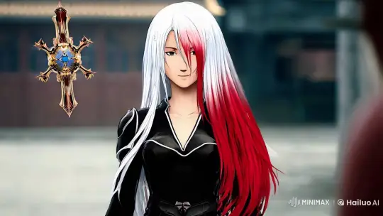 Aesthetic Cinematic Portrait of an Anime Character with Floating Weapon – AI Generated Video | Hailuo AI