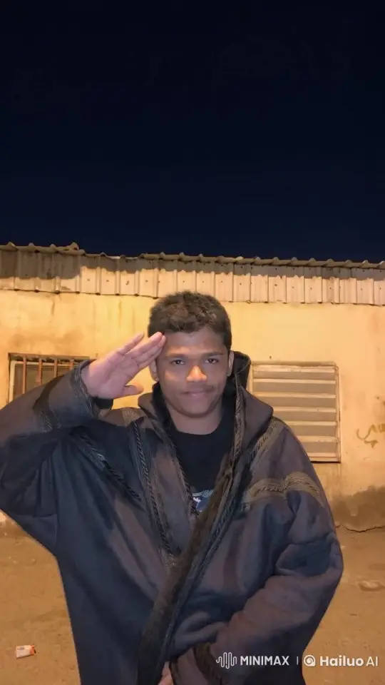 Young Person Salutes, Smokes Alone at Night – AI Generated Video | Hailuo AI