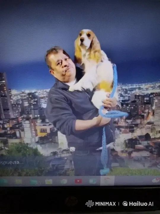 Man Kisses Dog Against Night Cityscape – AI Generated Video | Hailuo AI