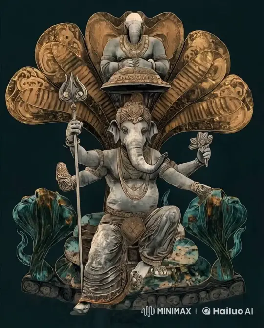 Animated Walk of an Elephant-Headed Deity – AI Generated Video | Hailuo AI