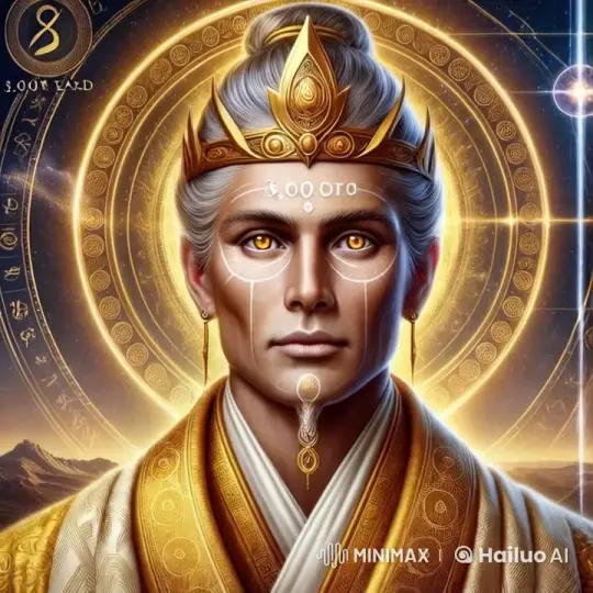 Mystical Warrior in Golden Robes and Halo – AI Generated Video | Hailuo AI