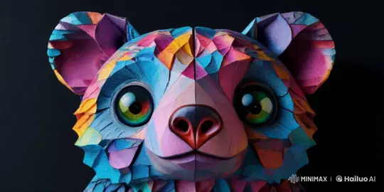 Intricate Live2D Bear Head with Lively Facial Expressions – AI Generated Video | Hailuo AI