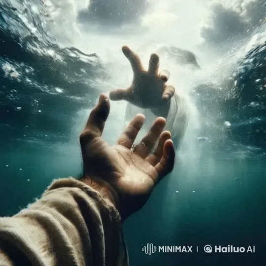 Dramatic Underwater Rescue with Hopeful Surface Breakthrough – AI Generated Video | Hailuo AI
