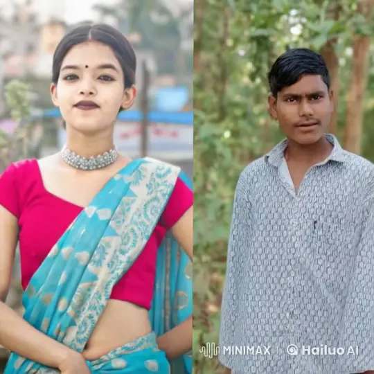 Young Woman and Man in Split-Screen Pose – AI Generated Video | Hailuo AI