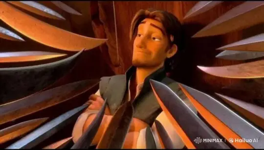 Confident Man Relaxes Amidst Threat of Blades – AI Generated Video | Hailuo AI