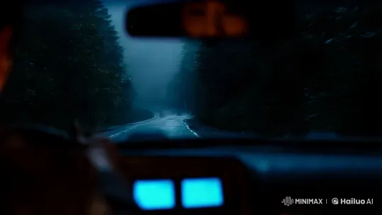 Taxi Driver's Haunted Night Drive on Mountain Road – AI Generated Video | Hailuo AI