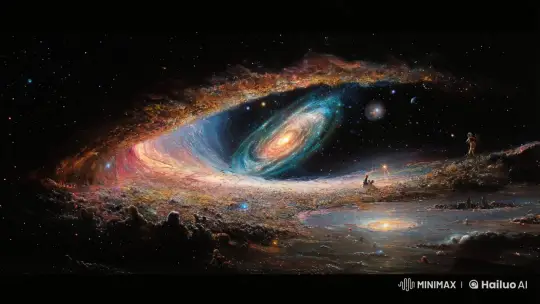 Cosmic Voyage: Astronaut Explores Luminous Galaxy – AI Generated Video | Hailuo AI