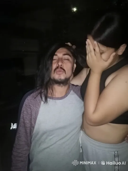 Couple Shares Tender Moment in Nighttime Setting – AI Generated Video | Hailuo AI