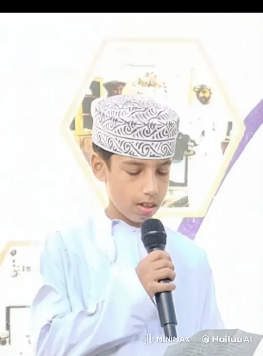 Young Boy Reciting in Traditional Attire – AI Generated Video | Hailuo AI
