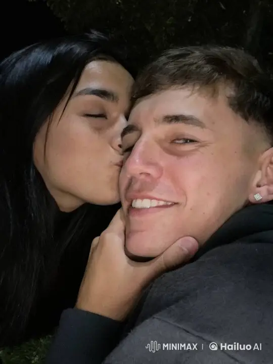 Affectionate Nighttime Moment Between a Man and a Woman – AI Generated Video | Hailuo AI
