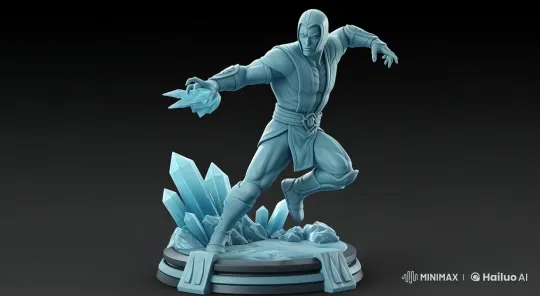 Dynamic Ice Sculpture Animation in Live2D – AI Generated Video | Hailuo AI